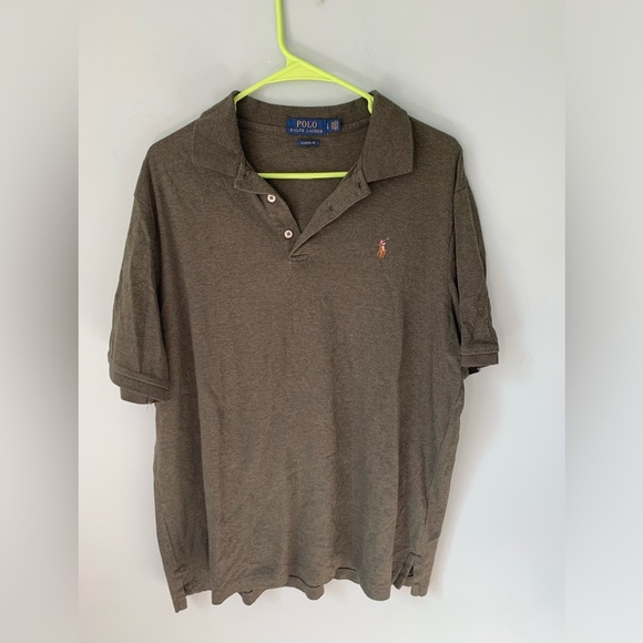 Polo Ralph Lauren Classic Fit Green Men's Collared Shirt - Picture 1 of 4